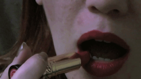 best of Sucking black lipstick smearing bitting