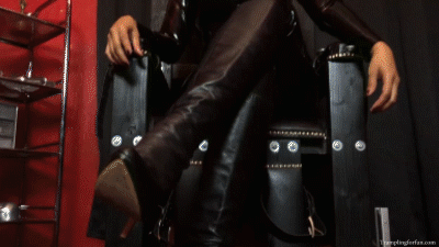 best of Boot sadistic high leather trample knee