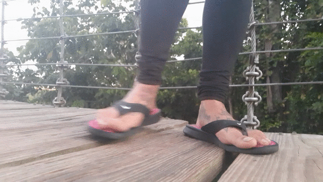 Unaware giantess feet nike slides