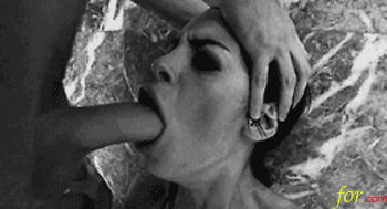 Deep blowjob before work close mouth