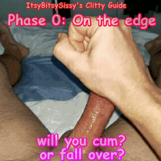 Sissy edging caged cock cumming from