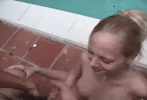 Foot-long reccomend amateur couple swimming pool sucking