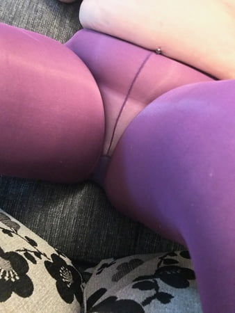 Babe brook logan masturbates purple pantyhose