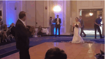 Bride losing dress ceremony