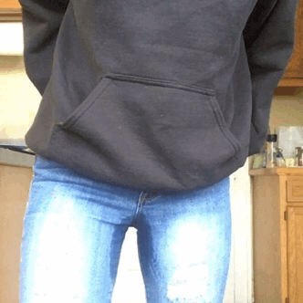 best of Peeing her jeans cute girl