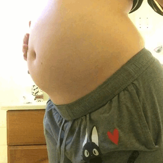 Huge bloated belly play