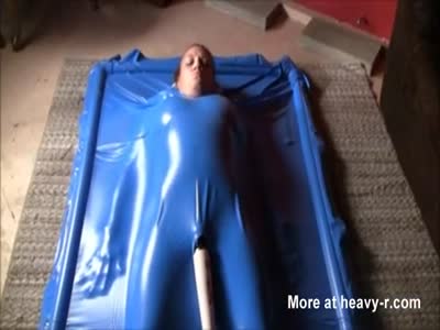 Latex vacuum bed bondage