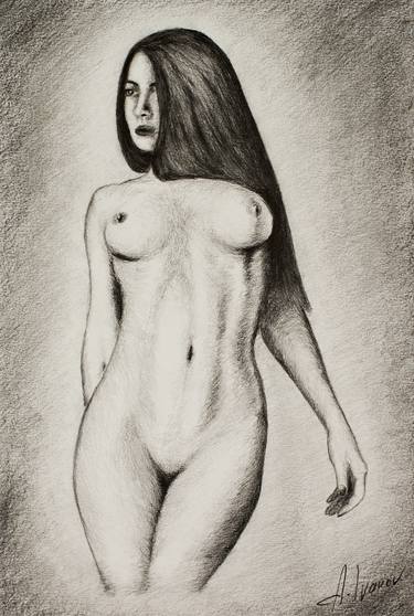 Nude erotic drawing