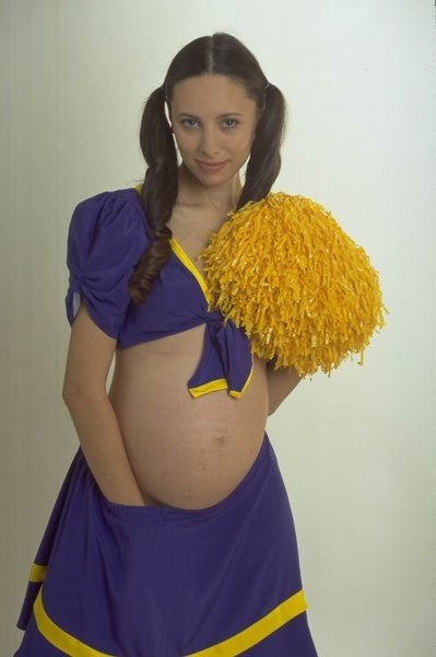 Pregnant cheerleader