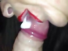 Mad M. reccomend close up lipstick blowjob