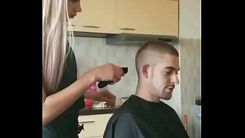 Pancake reccomend Cut hair hair having in orgasm salon story woman